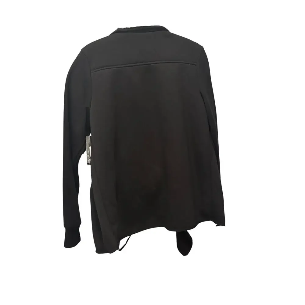 AVIA Sherpa Lined Open Front Jacket Women’s M Black Cozy Athleisure - Picture 6 of 6